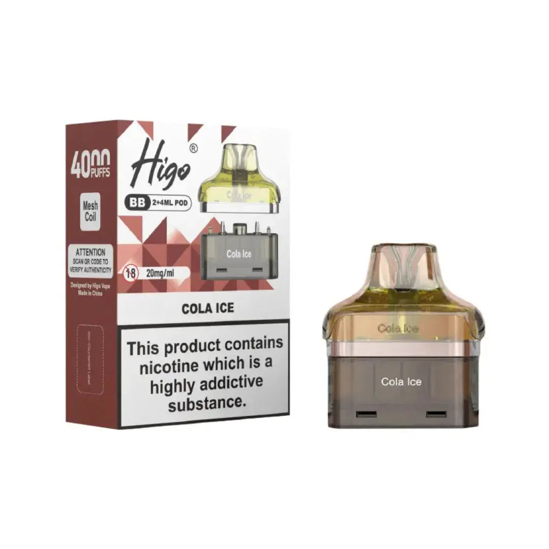 Crystal Higo BB 4000 Replacement Refill Pods Vape At Door