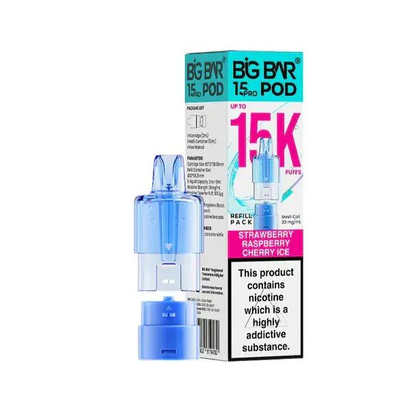 Big Bar Pro 15000 Prefilled Replacement Pods Vape At Door