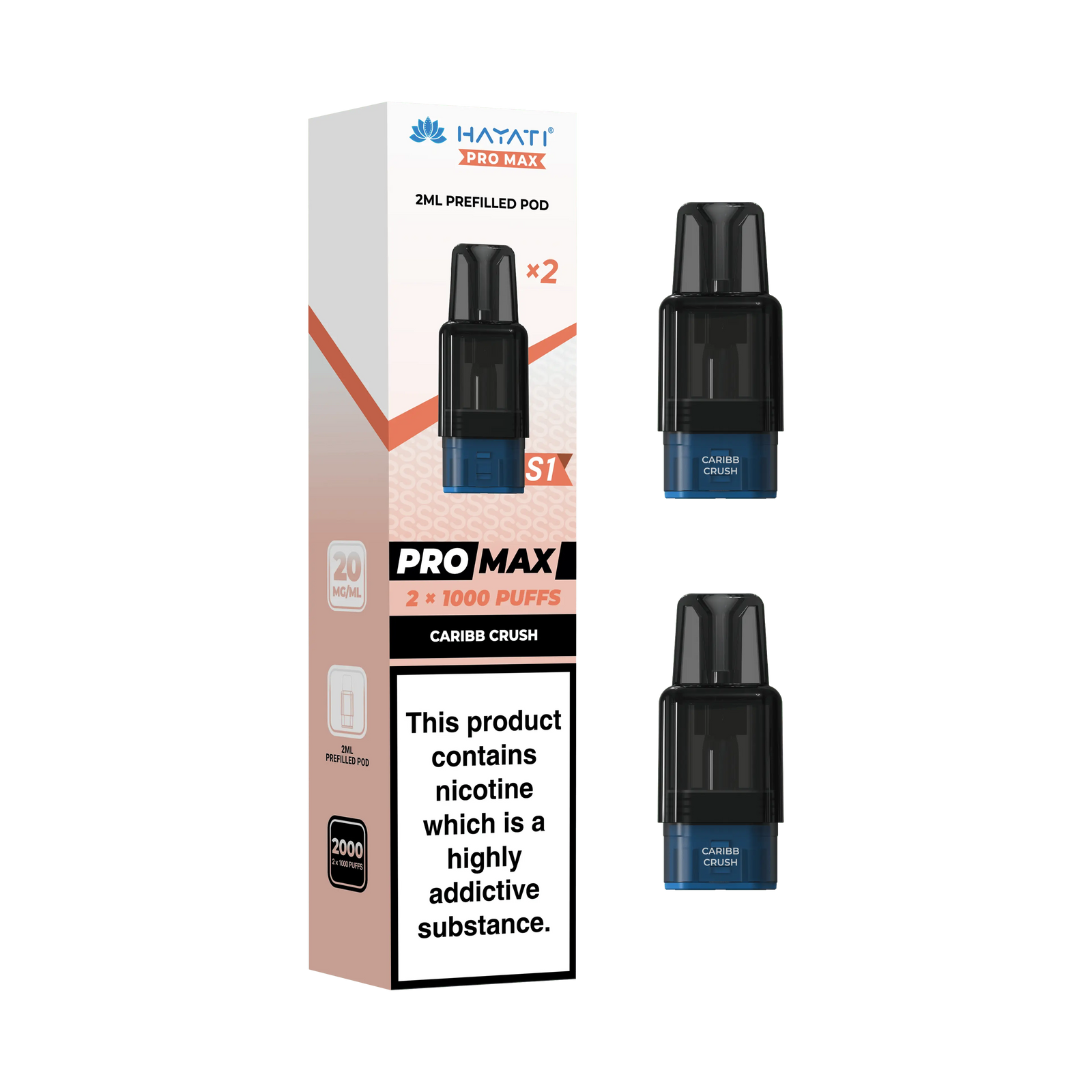 Hayati Pro Max S1 Replacement Refill Pods Vape At Door