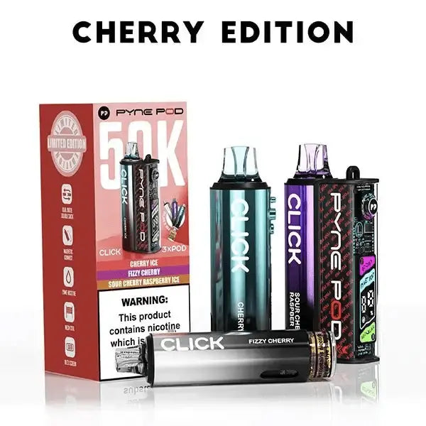 Pyne Pod Click 50K Prefilled Pod Kit – 50,000 Puffs, LED Display & Mesh Coil Vape At Door