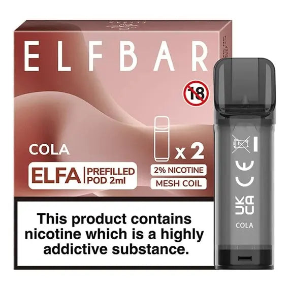 Elf Bar ELFA Pre-Filled E Liquid Pods Nic Salt 2ML 20MG ELF Bar