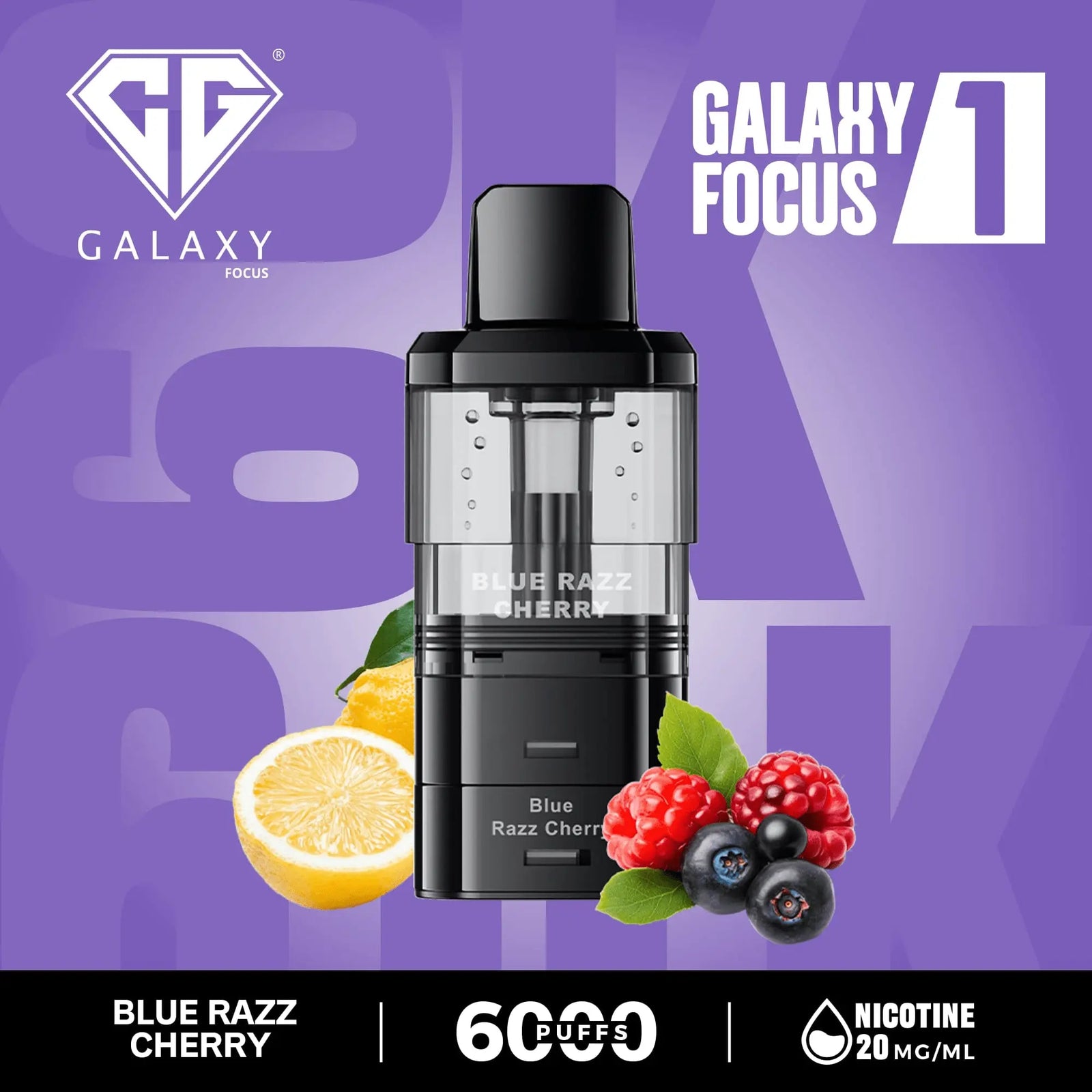 Crystal Galaxy Focus 1 6000 Puffs Prefilled Replacement Pods Vape At Door