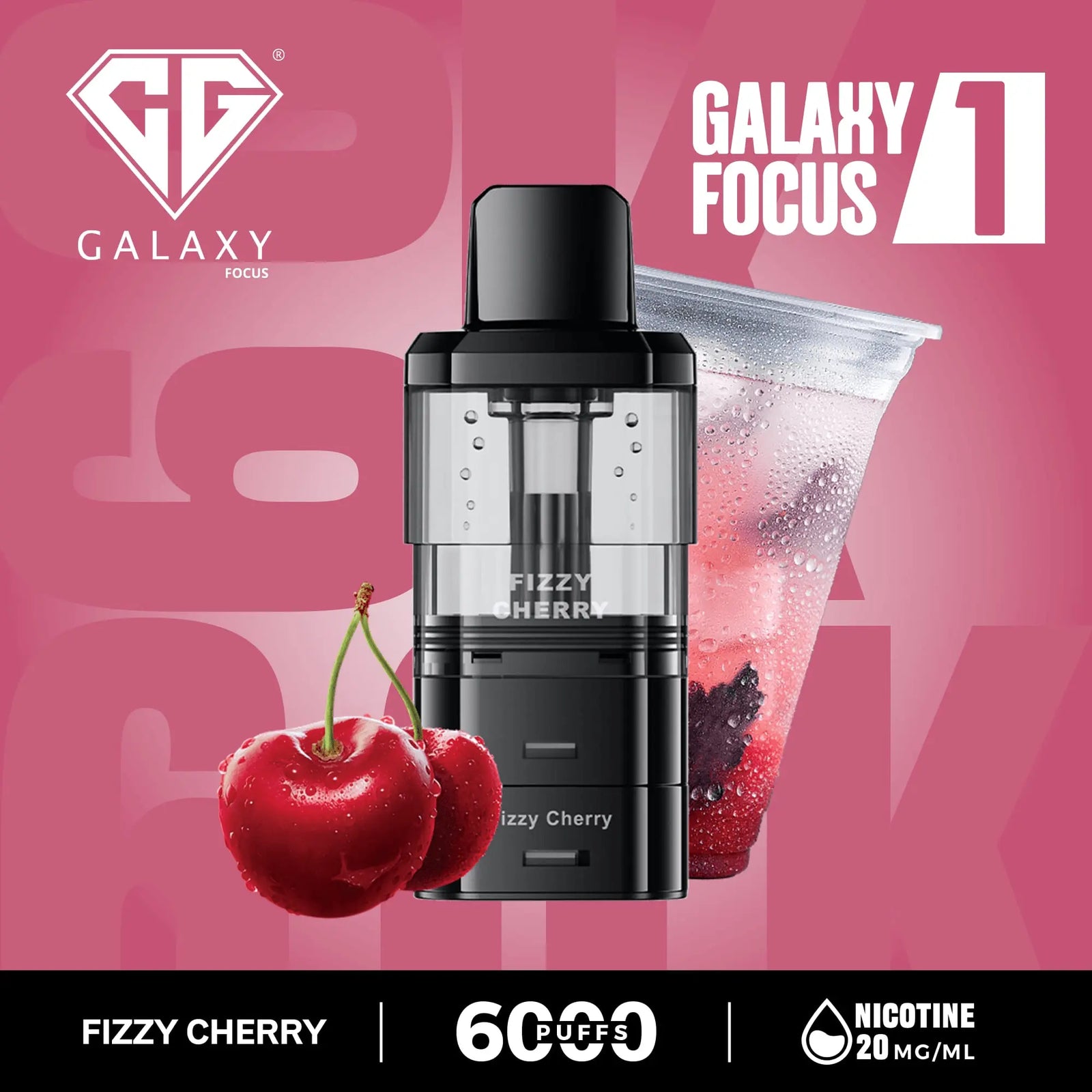 Crystal Galaxy Focus 1 6000 Puffs Prefilled Replacement Pods Vape At Door