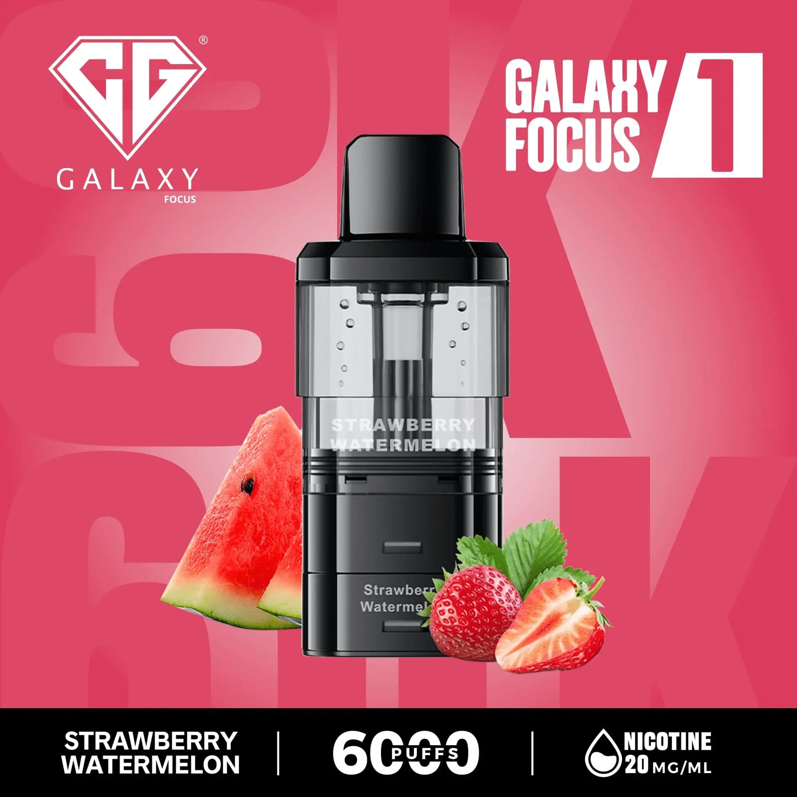 Crystal Galaxy Focus 1 6000 Puffs Prefilled Replacement Pods Vape At Door