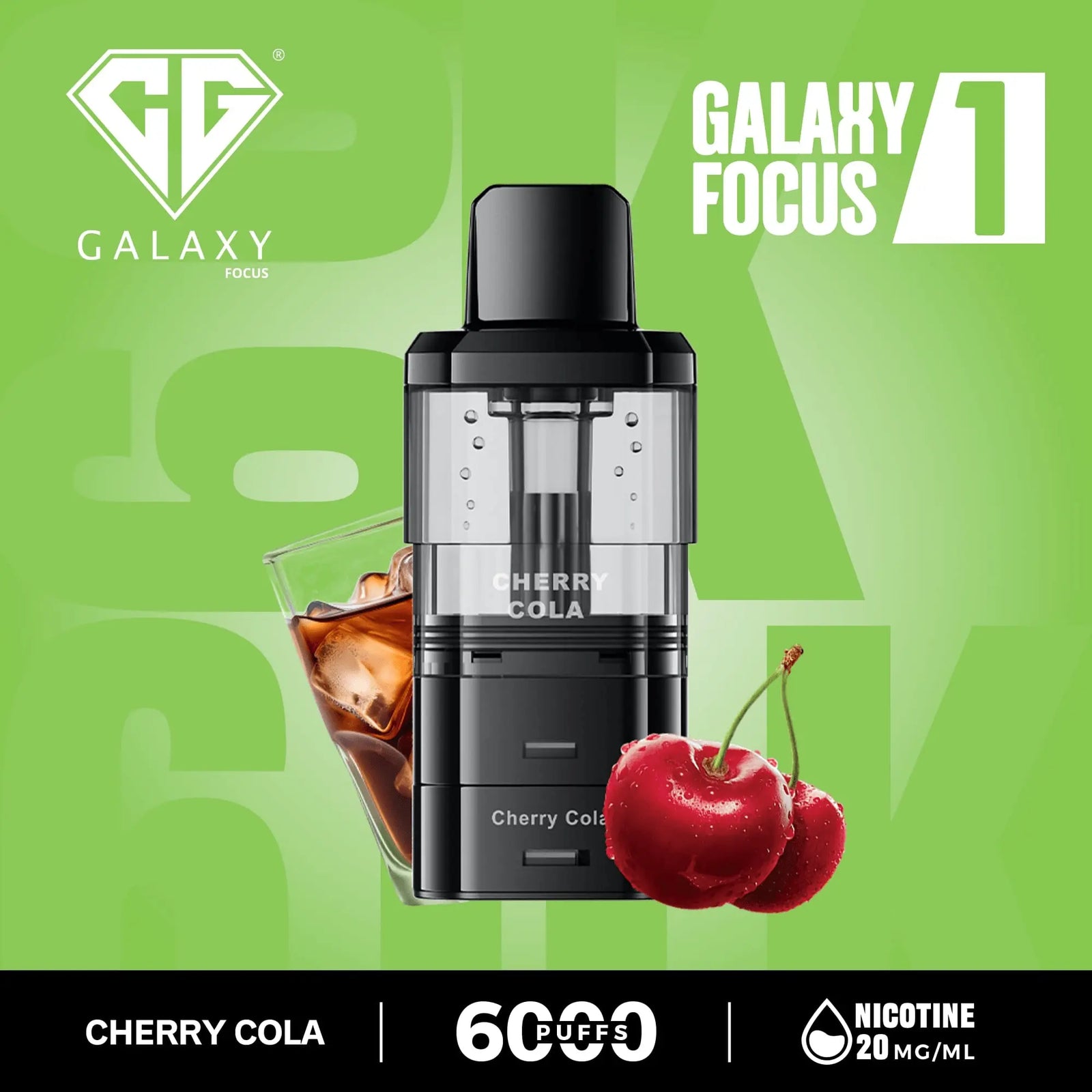 Crystal Galaxy Focus 1 6000 Puffs Prefilled Replacement Pods Vape At Door