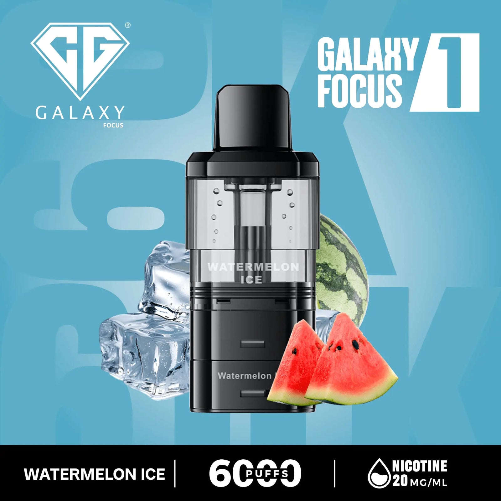 Crystal Galaxy Focus 1 6000 Puffs Prefilled Replacement Pods Vape At Door