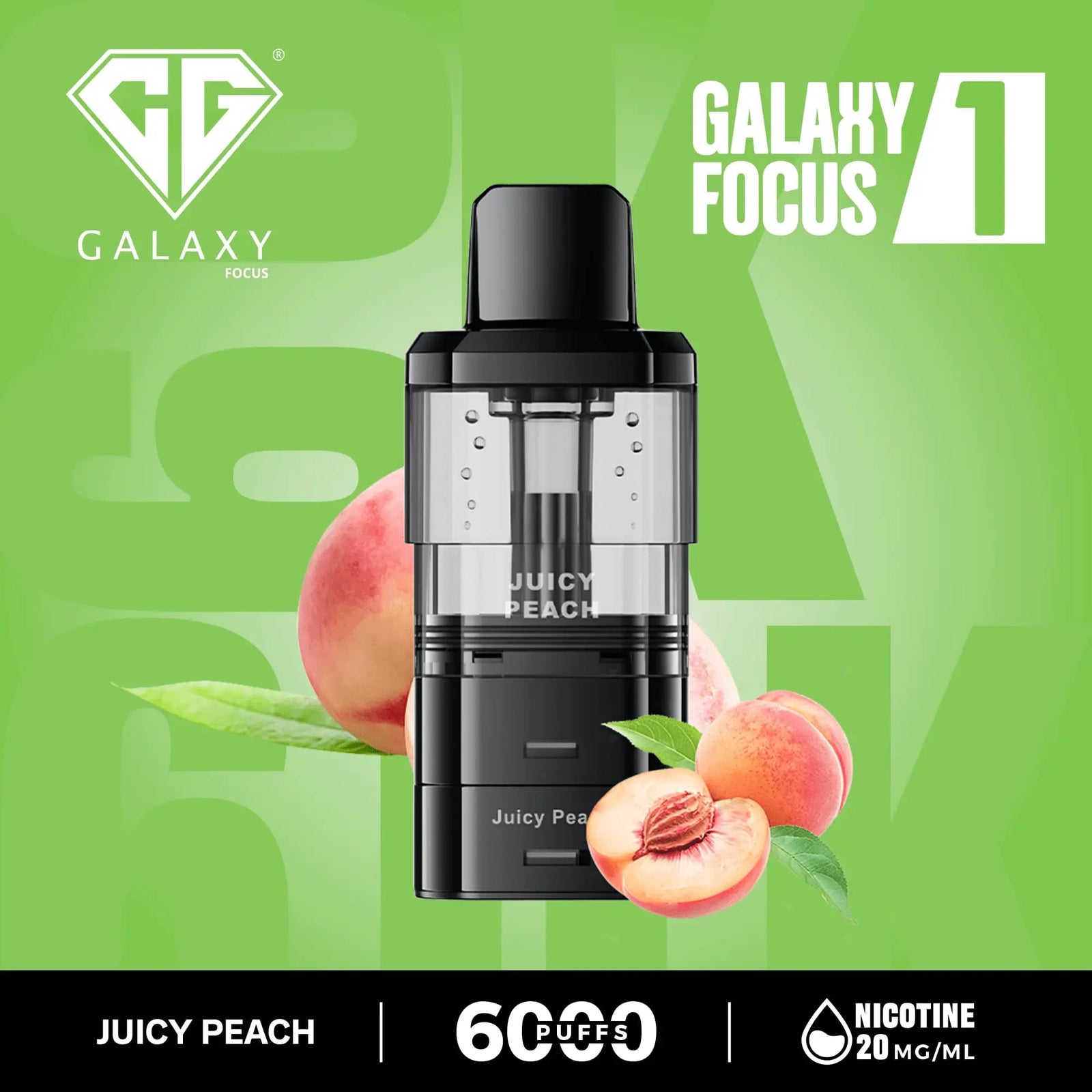 Crystal Galaxy Focus 1 6000 Puffs Prefilled Replacement Pods Vape At Door