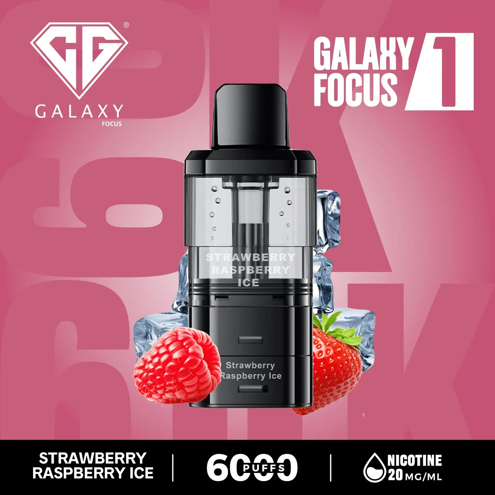 Crystal Galaxy Focus 1 6000 Puffs Prefilled Replacement Pods Vape At Door