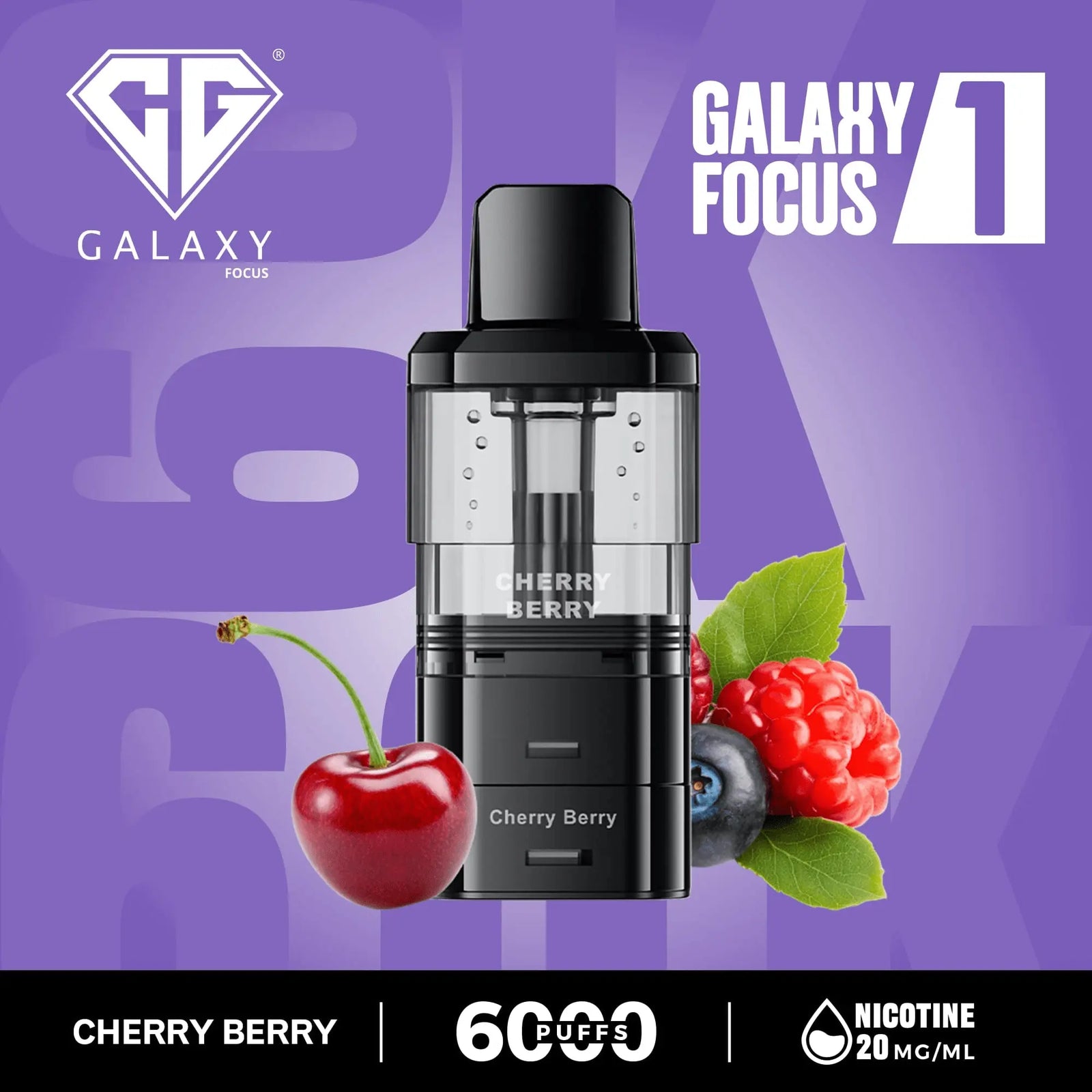 Crystal Galaxy Focus 1 6000 Puffs Prefilled Replacement Pods Vape At Door