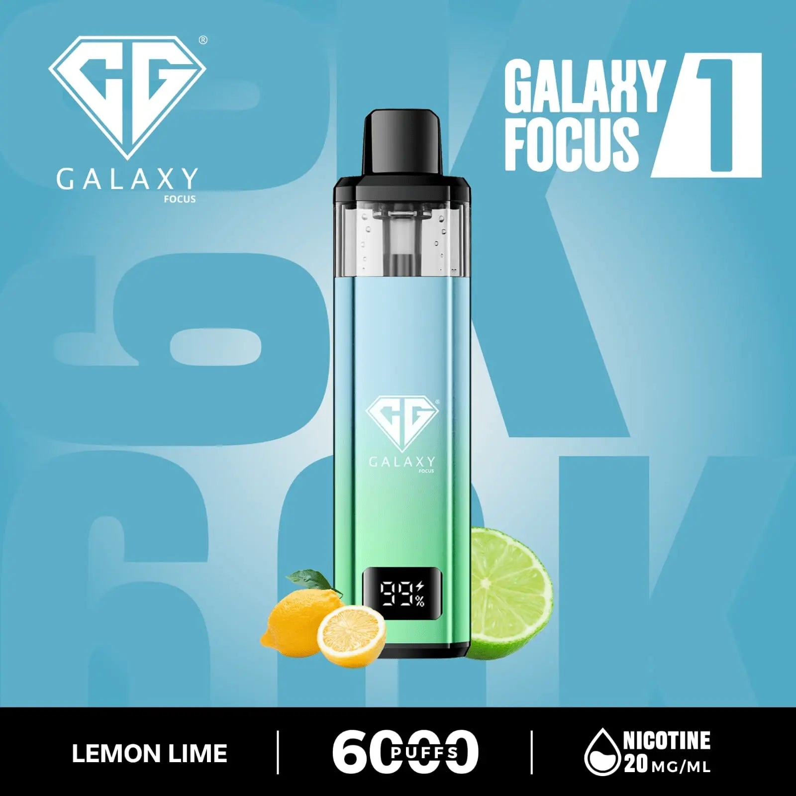 Crystal Galaxy Focus 1 6000 Puffs Prefilled Pod Kit Vape At Door