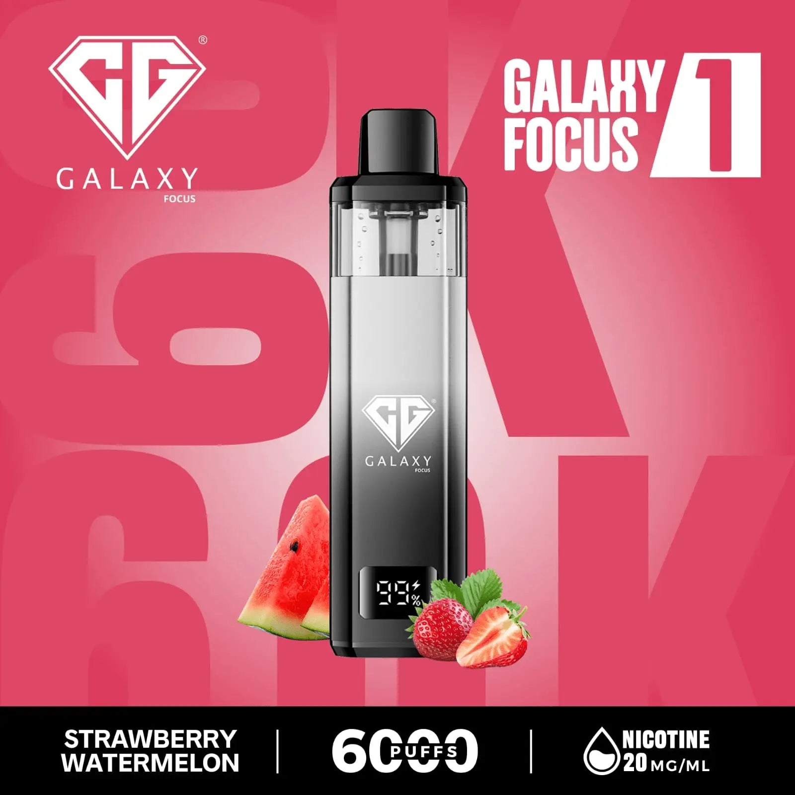Crystal Galaxy Focus 1 6000 Puffs Prefilled Pod Kit Vape At Door