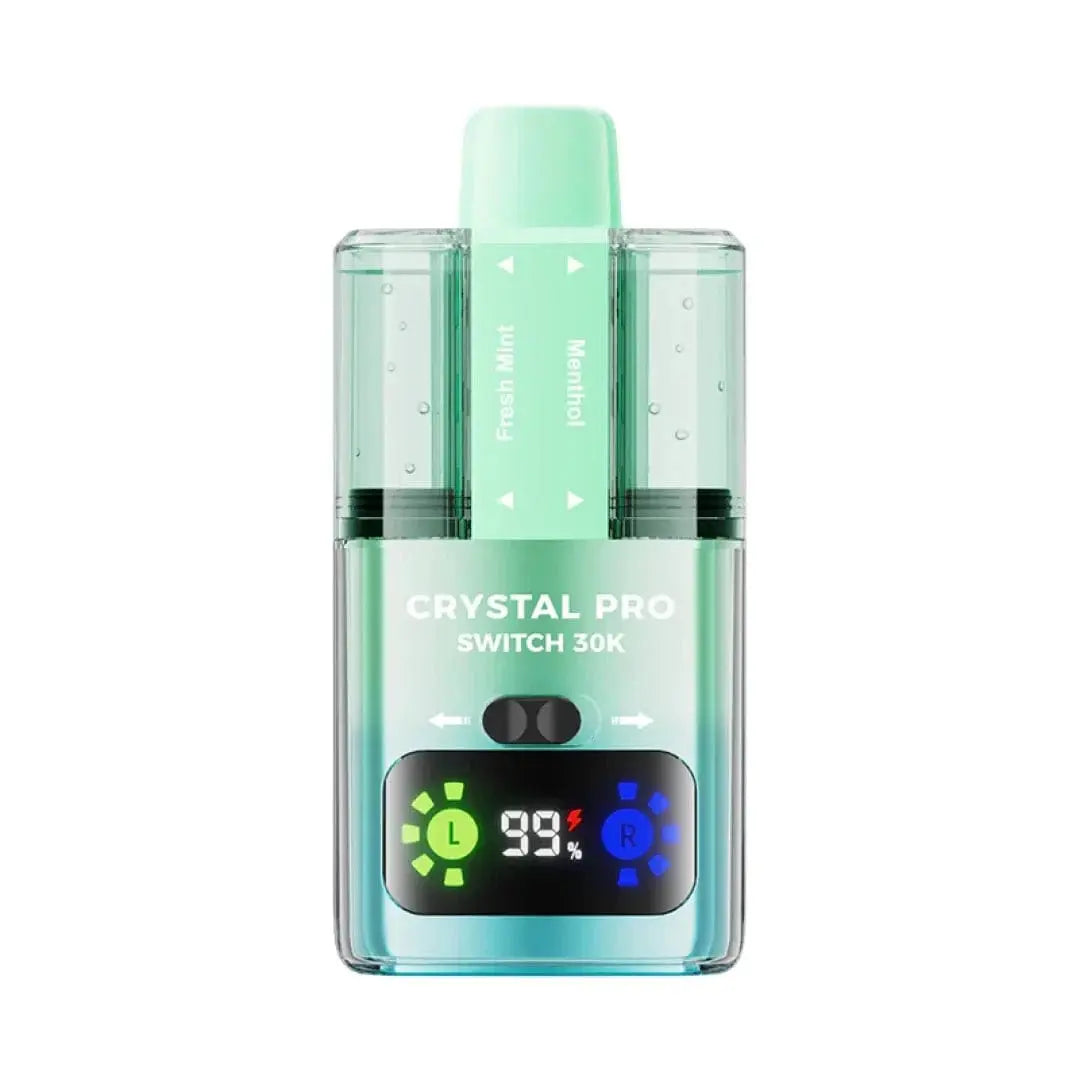 Crystal Pro Switch 30K Dual-Flavour Prefilled Pod Kit – 30,000 Puffs, HD Display & Mesh Coil crystal