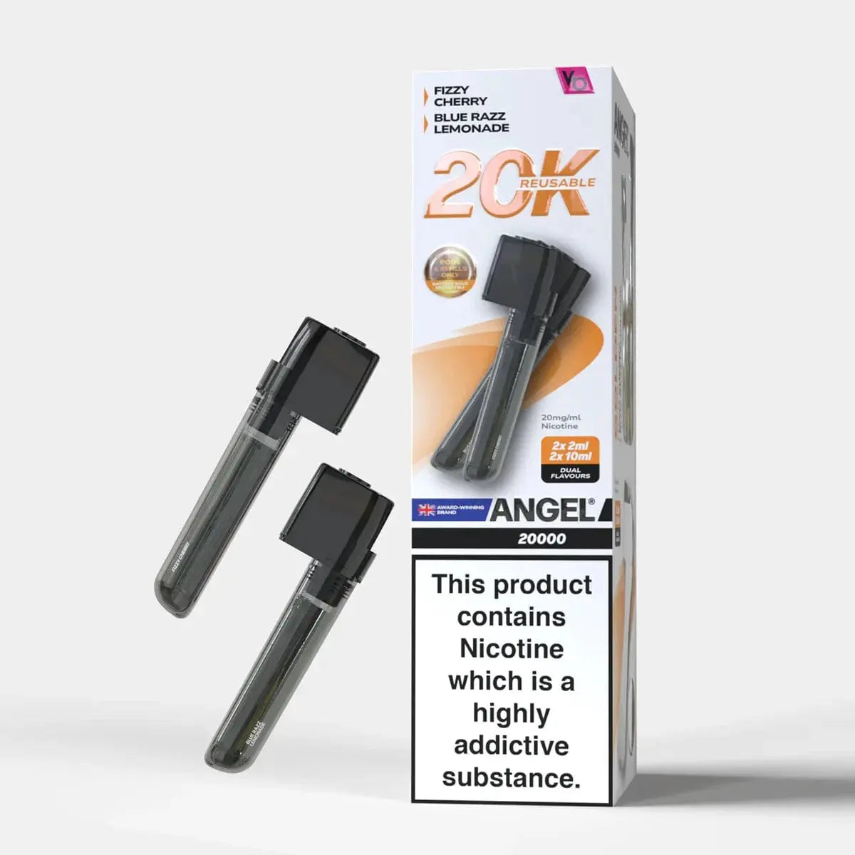 Vape Bars Angel 20k Replacement Pods (20,000 Puffs) Box of 10 Vape At Door