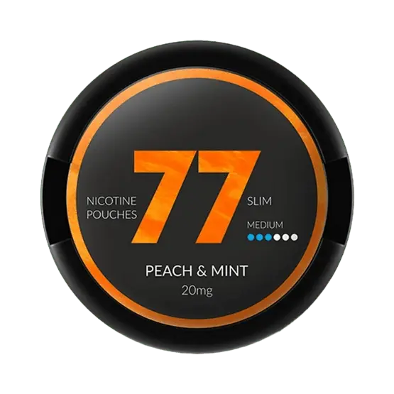 77 Nicotine Pouches Flavour Peach and Mint