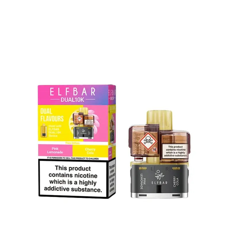 ElfBar Dual 10k Replacement Prefilled Pods Vape At Door