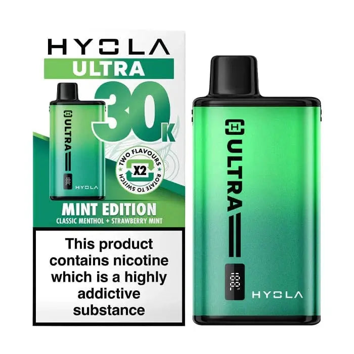 Hyola Ultra 30K Dual-Flavour Prefilled Pod Kit – 30,000 Puffs, LED Display & Mesh Coil Vape At Door