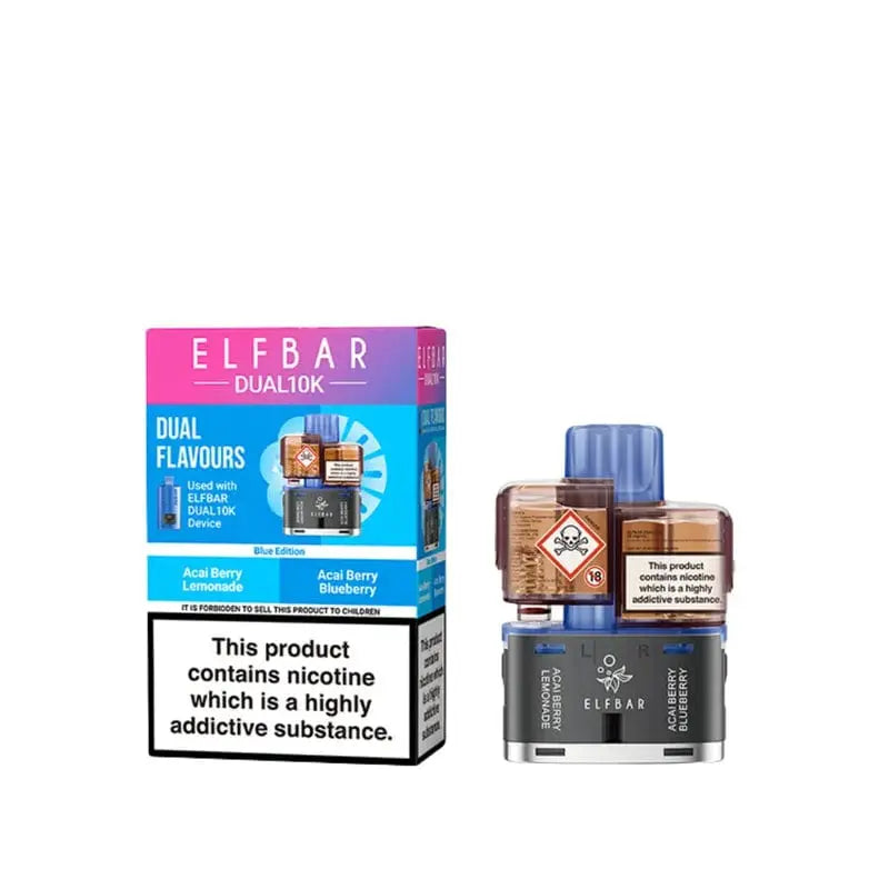 ElfBar Dual 10k Replacement Prefilled Pods Vape At Door