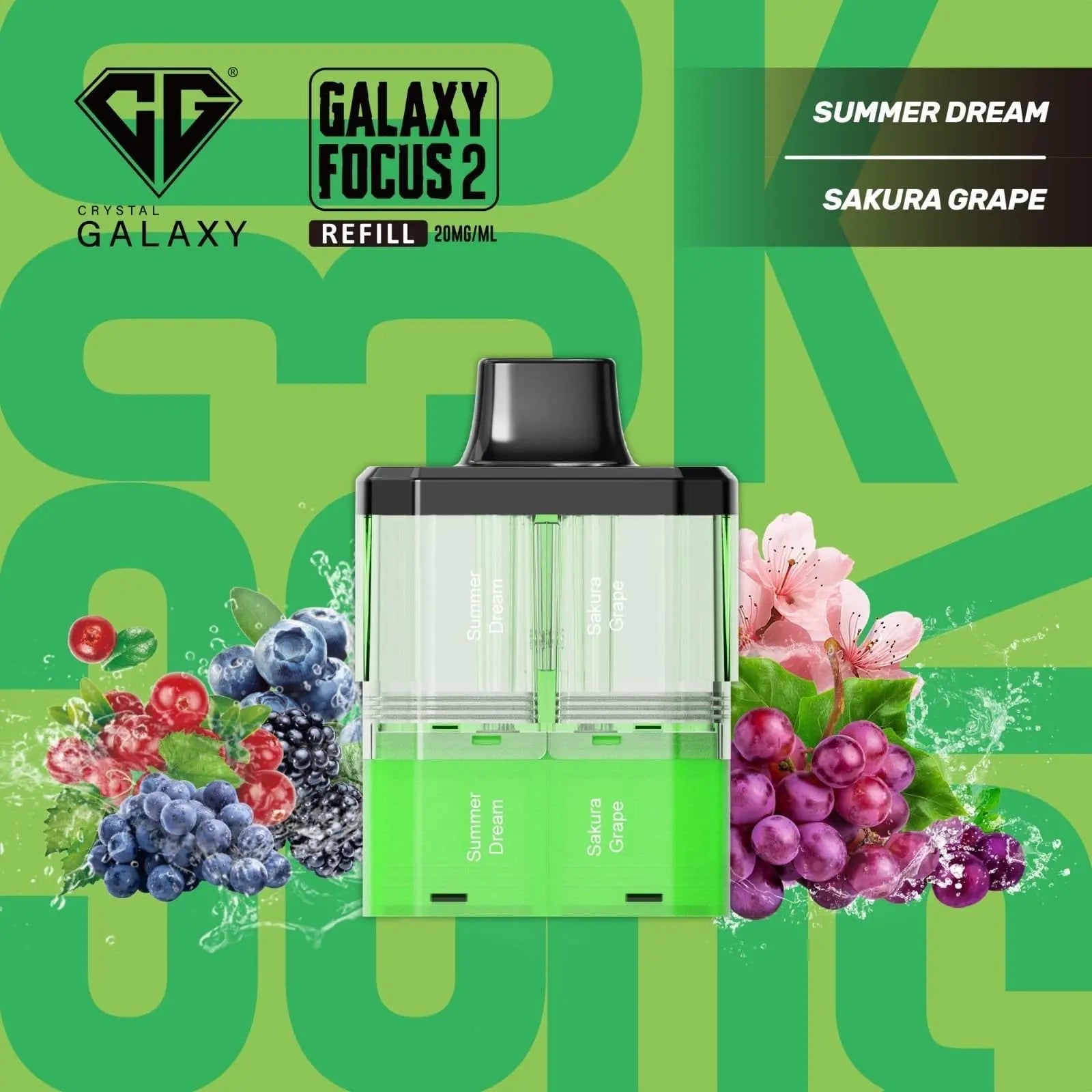 Crystal Galaxy Focus 2 30K Puffs Prefilled Replacement Pods Vape At Door