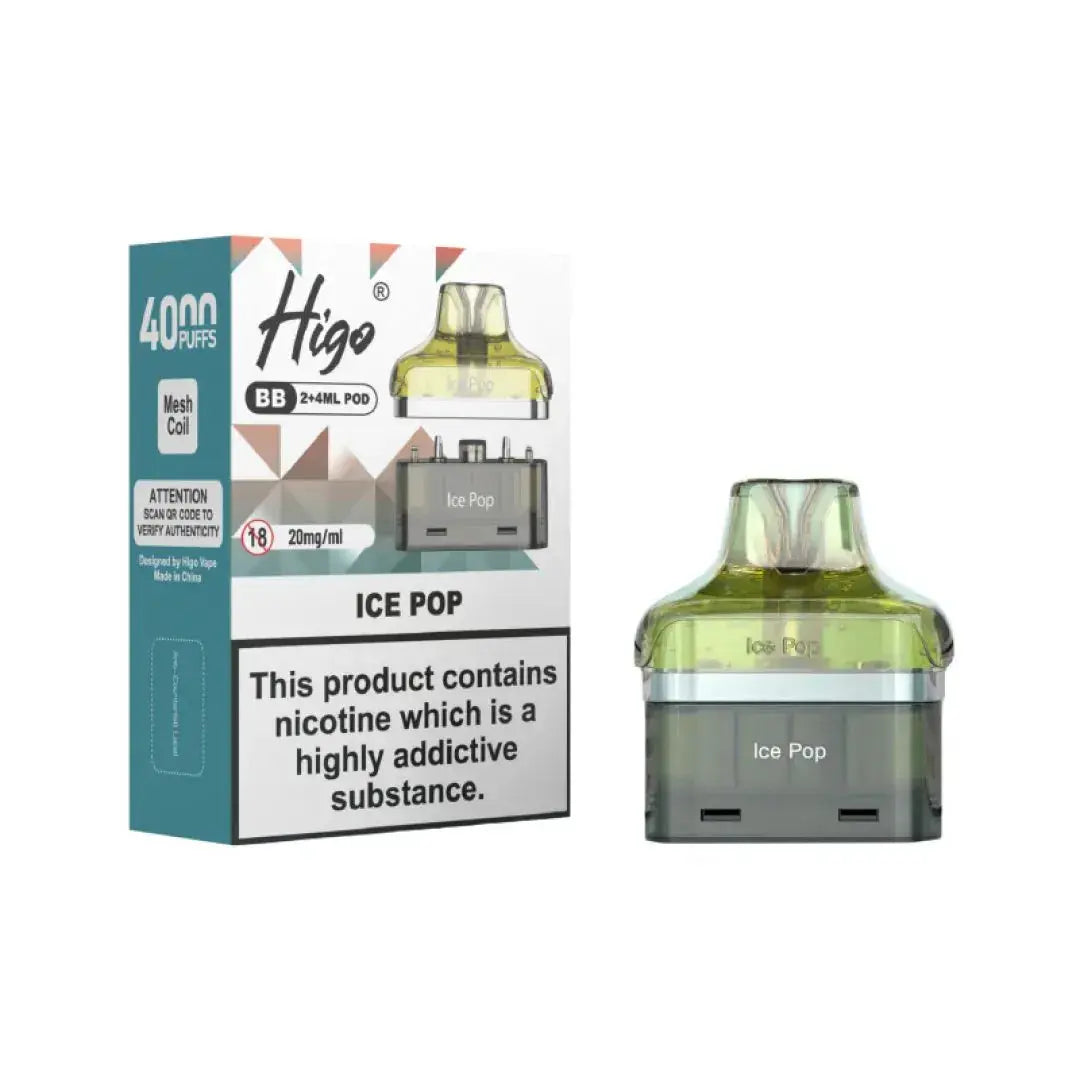 Crystal Higo BB 4000 Replacement Refill Pods Vape At Door