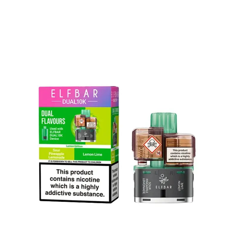 ElfBar Dual 10k Replacement Prefilled Pods Vape At Door
