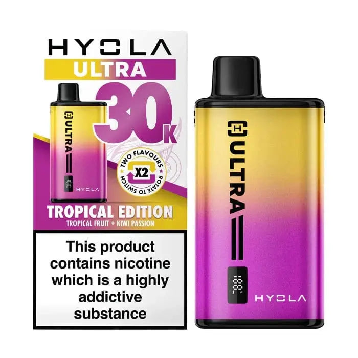 Hyola Ultra 30K Dual-Flavour Prefilled Pod Kit – 30,000 Puffs, LED Display & Mesh Coil Vape At Door