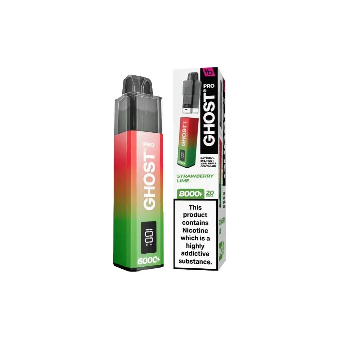 GHOST PRO 8000 VAPE STRAWBERRY LIME