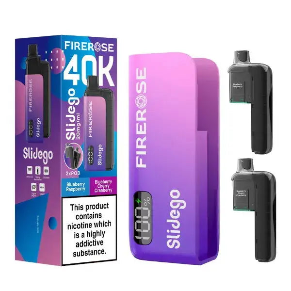 Elux FireRose Slidego 40K Puffs Prefilled Pod Kit Vape At Door