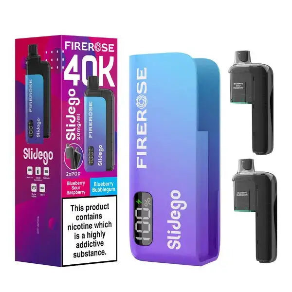 Elux FireRose Slidego 40K Puffs Prefilled Pod Kit Vape At Door
