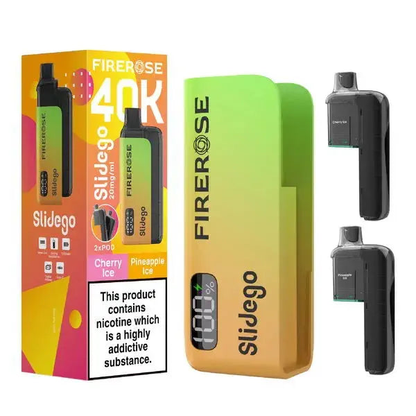 Elux FireRose Slidego 40K Puffs Prefilled Pod Kit Vape At Door
