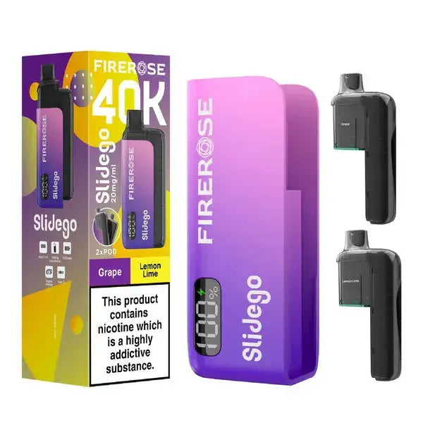 Elux FireRose Slidego 40K Puffs Prefilled Pod Kit Vape At Door