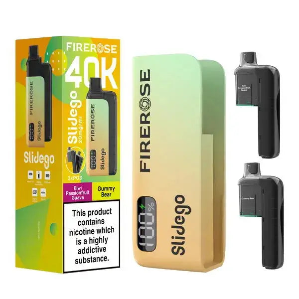 Elux FireRose Slidego 40K Puffs Prefilled Pod Kit Vape At Door
