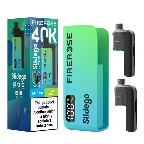 Elux FireRose Slidego 40K Puffs Prefilled Pod Kit Vape At Door