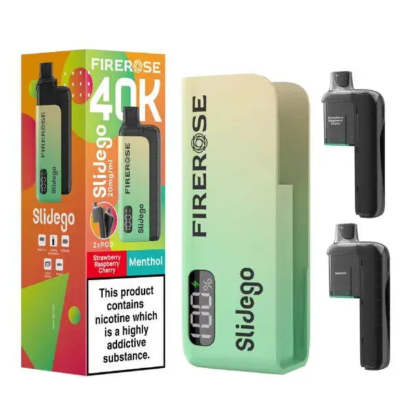 Elux FireRose Slidego 40K Puffs Prefilled Pod Kit Vape At Door
