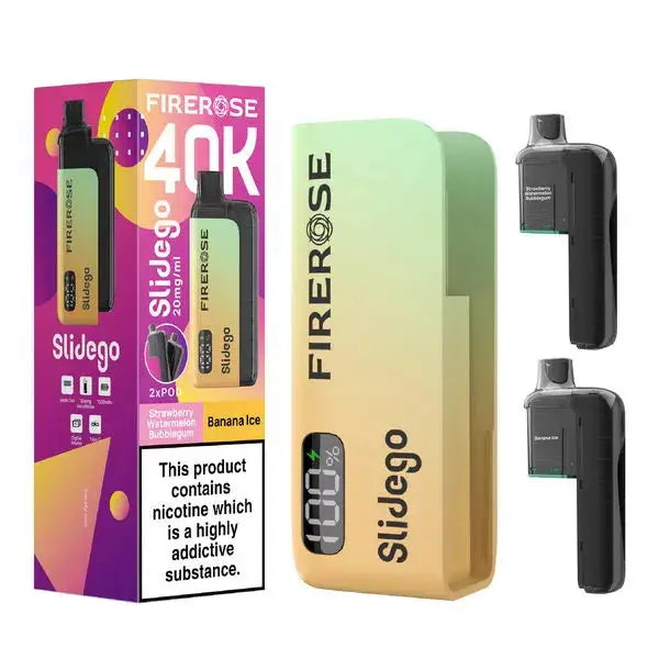 Elux FireRose Slidego 40K Puffs Prefilled Pod Kit Vape At Door