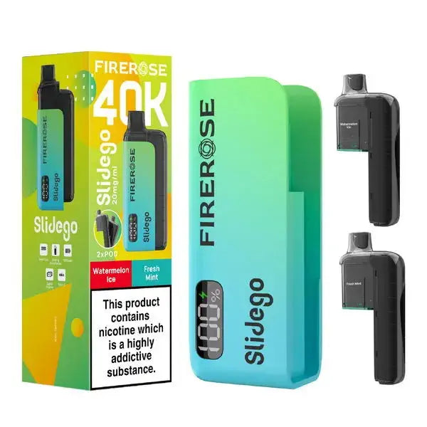 Elux FireRose Slidego 40K Puffs Prefilled Pod Kit Vape At Door