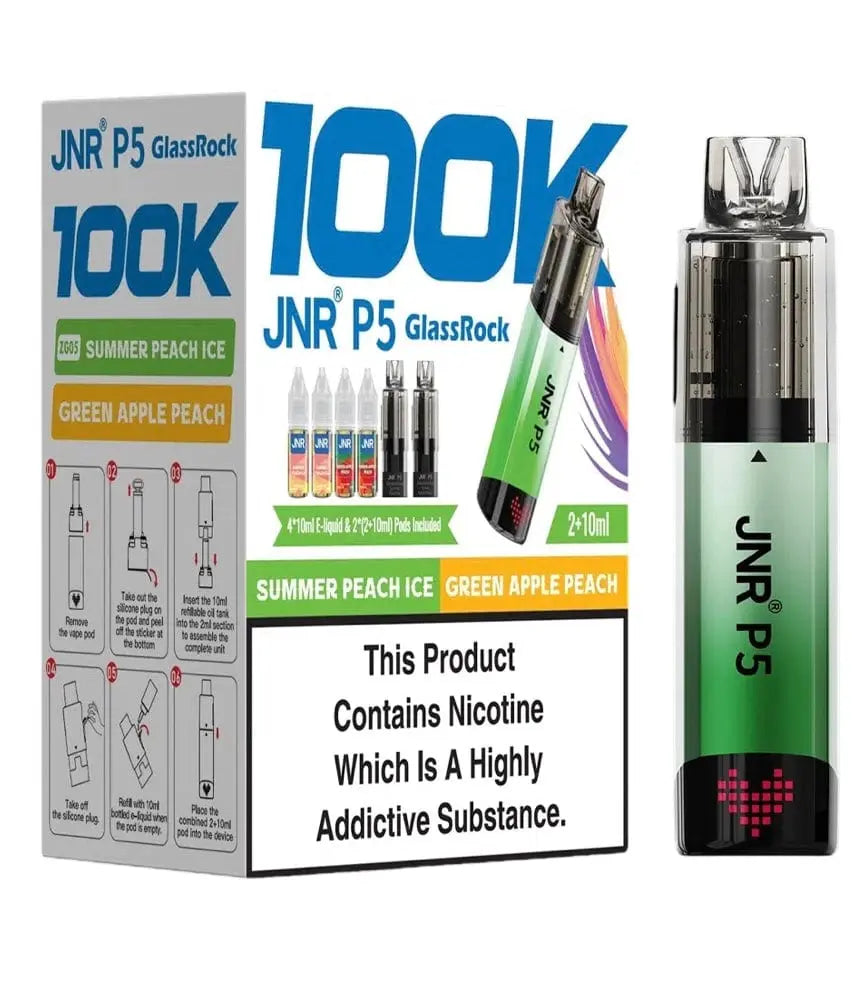 JNR P5 GlassRock 100k Refillable Vape Device Vape At Door