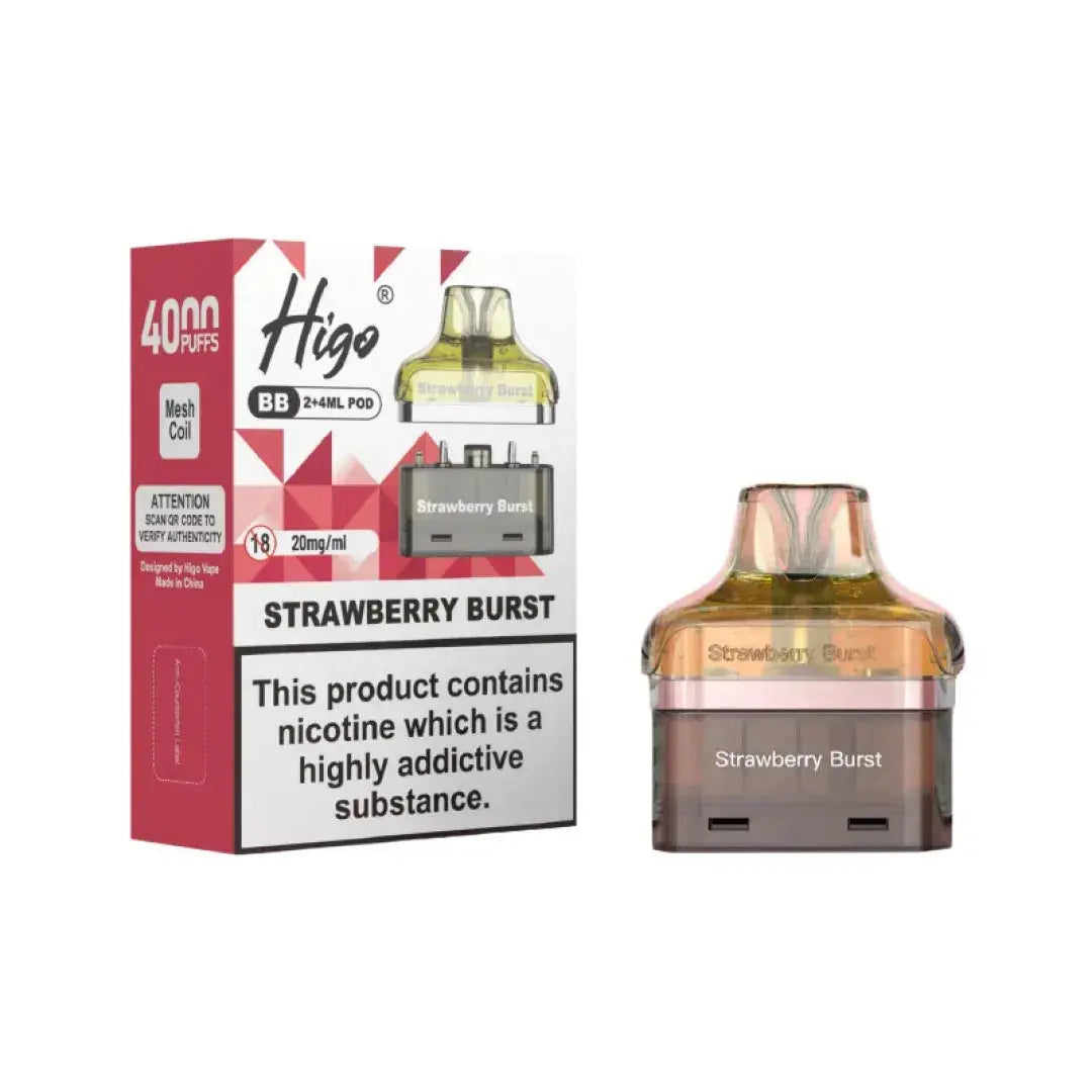 Crystal Higo BB 4000 Replacement Refill Pods Vape At Door