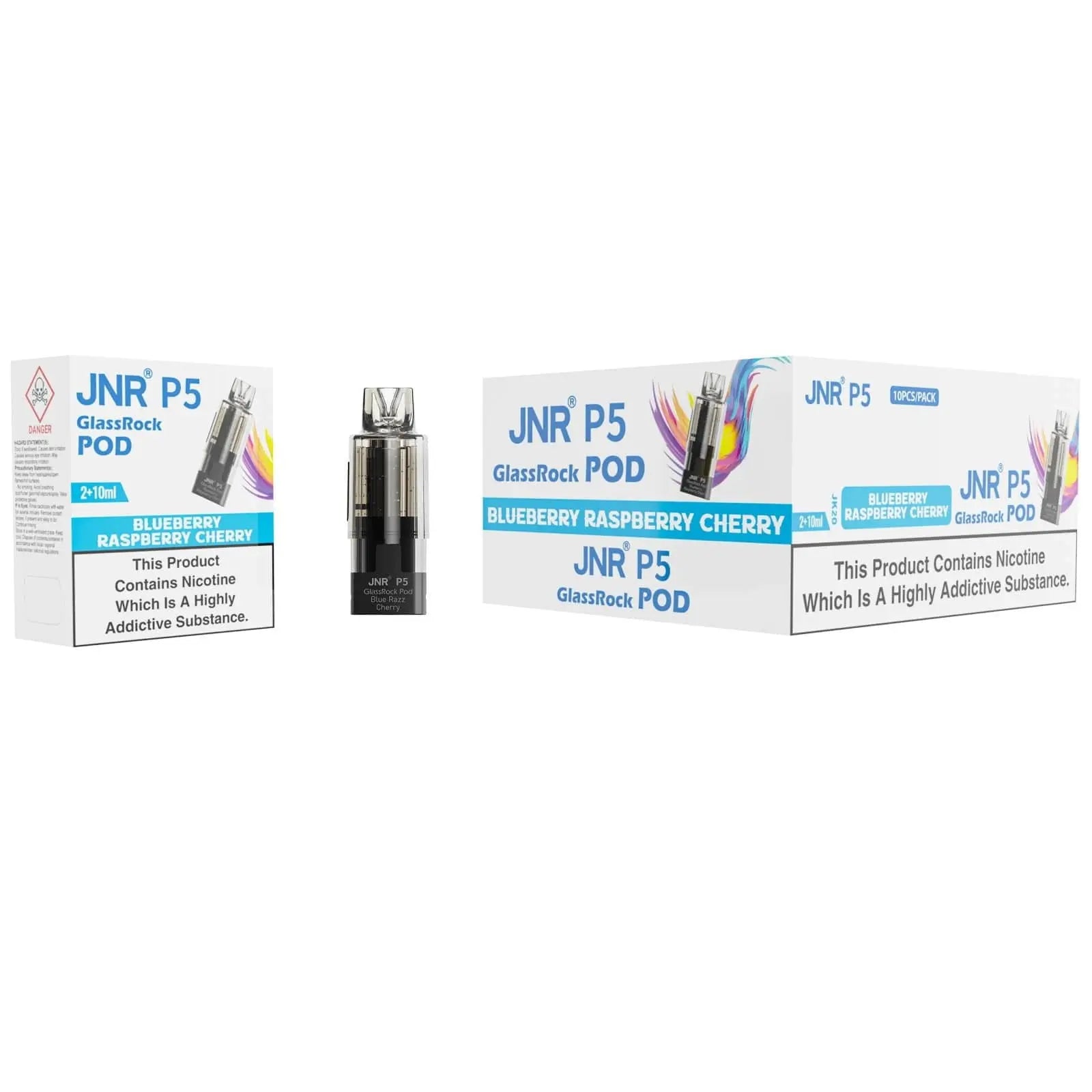 JNR P5 Glassrock Prefilled Pods with Refill Containers Vape At Door