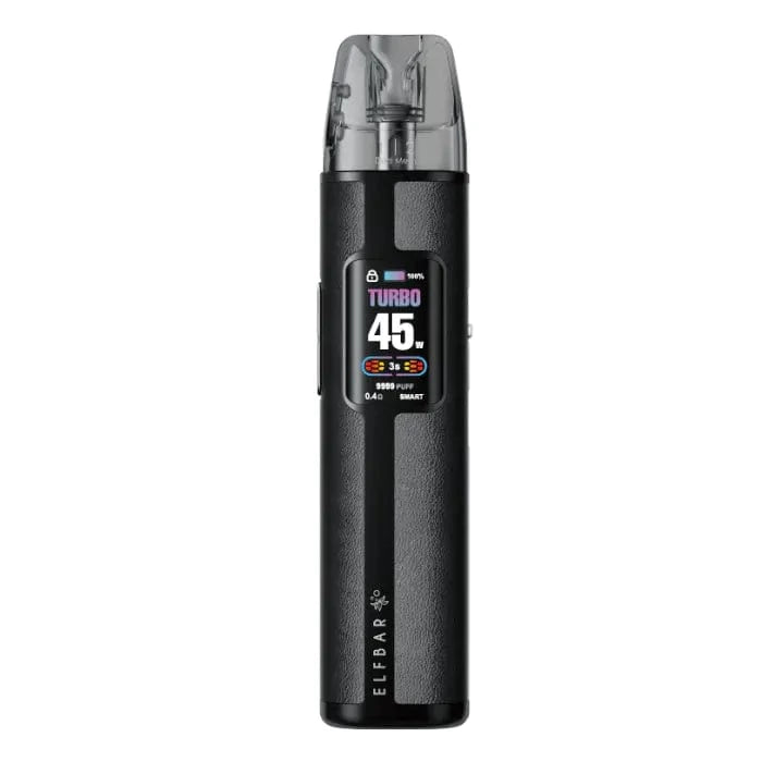 Elf Bar ELFX Pro Pod Vape Kit in classic black, featuring a bold and elegant design.