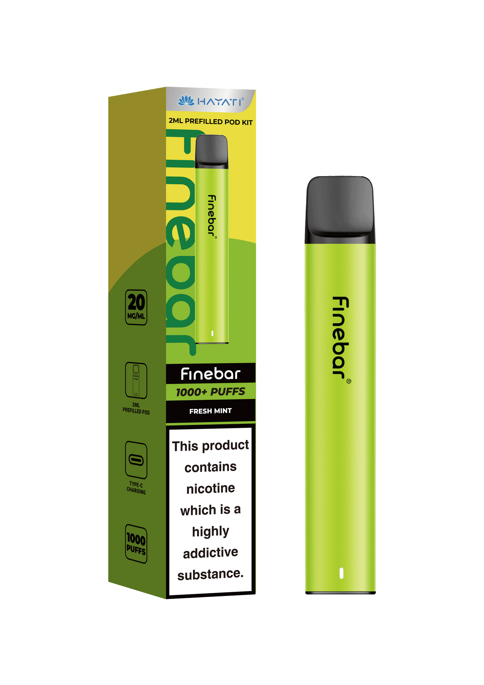 Hayati Finebar Prefilled Pod Kit (UPTO 1000 Puffs)