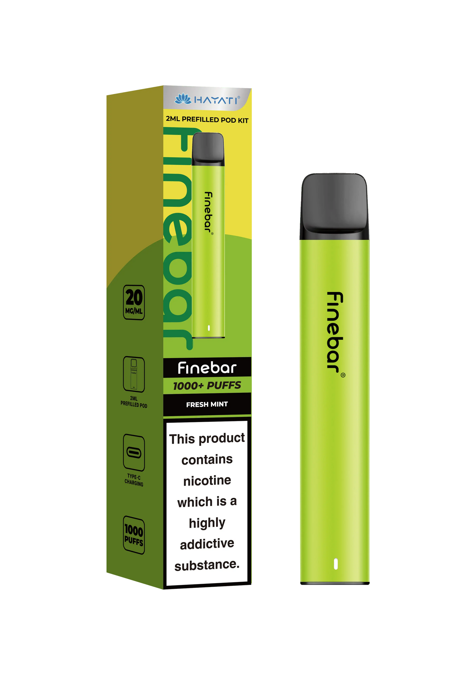 Hayati Finebar Prefilled Pod Kit (UPTO 1000 Puffs) Hayati
