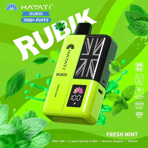 Hayati Rubik 7000 Puffs Fresh Mint