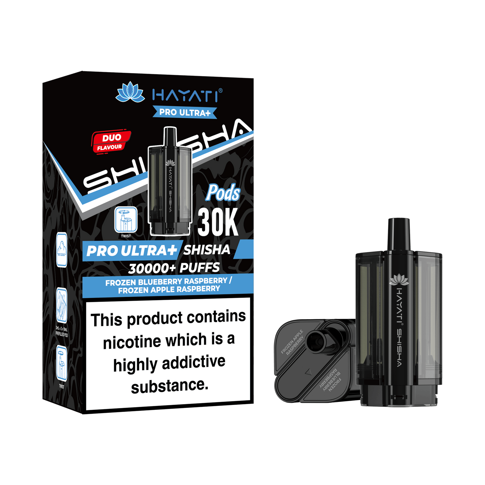 Hayati Pro Ultra Plus Shisha 30k Replacement Prefilled Pods