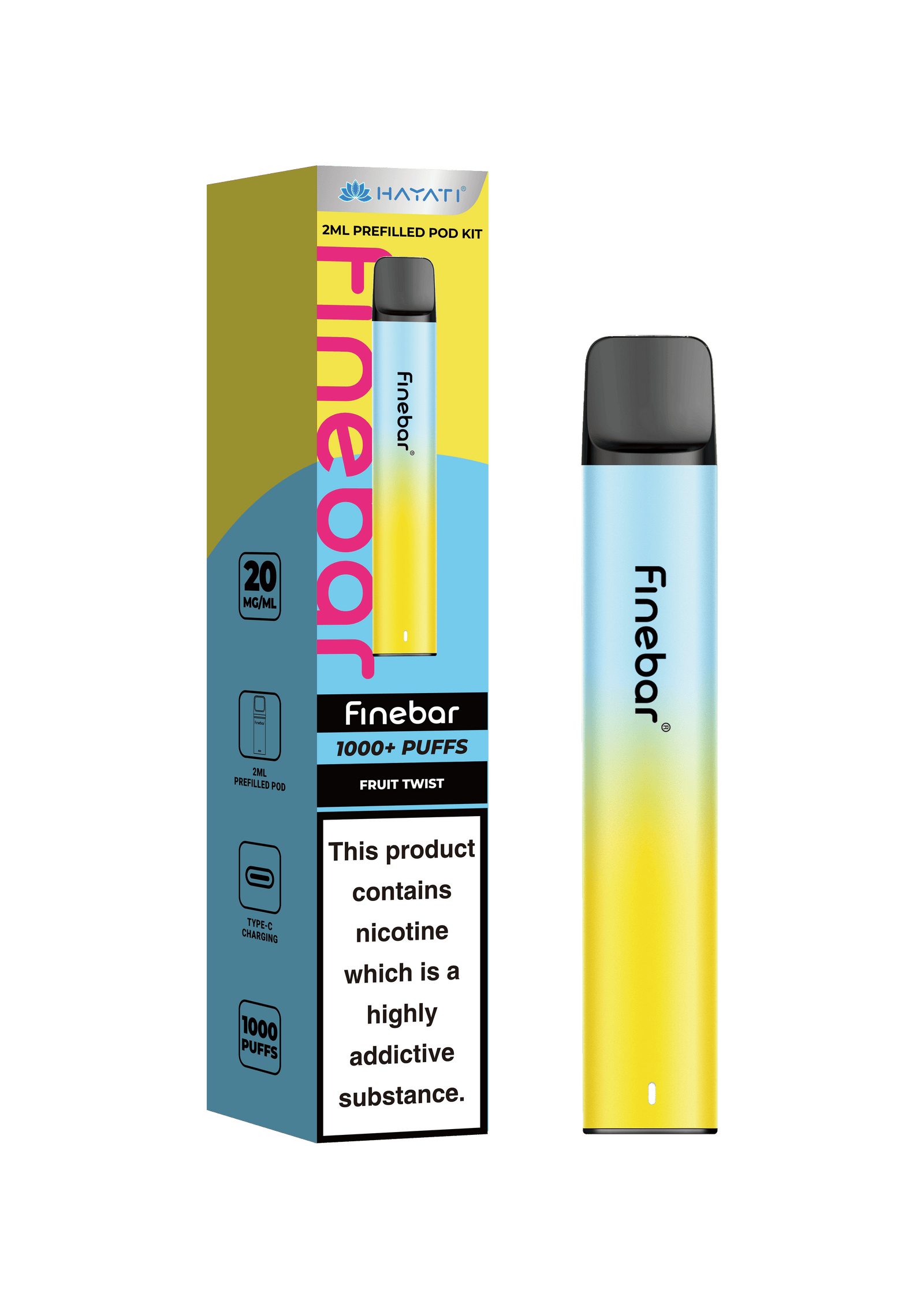 Hayati Finebar Prefilled Pod Kit (UPTO 1000 Puffs)