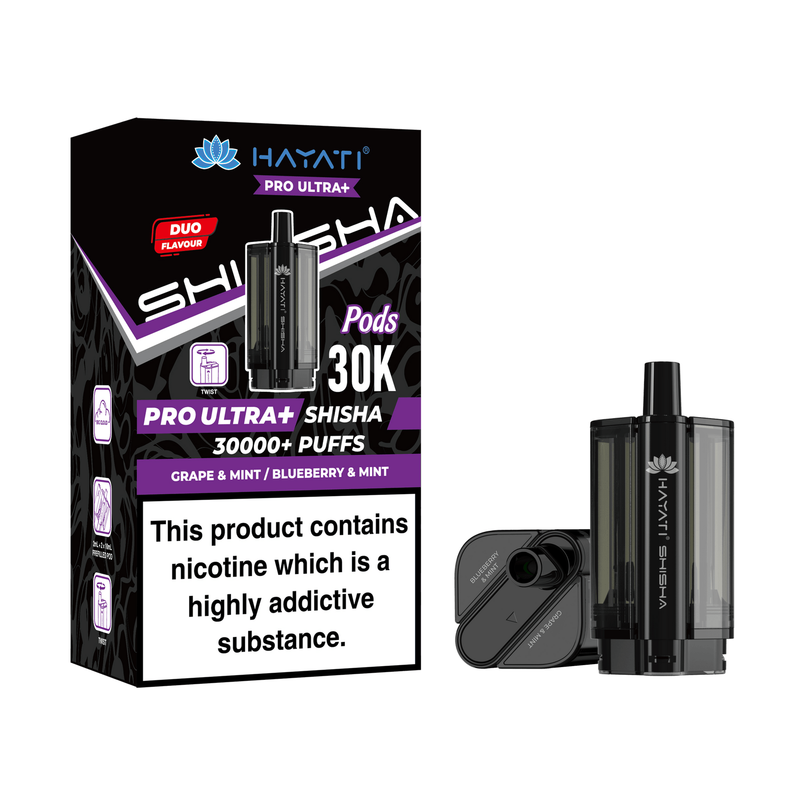 Hayati Pro Ultra Plus Shisha 30k Replacement Prefilled Pods