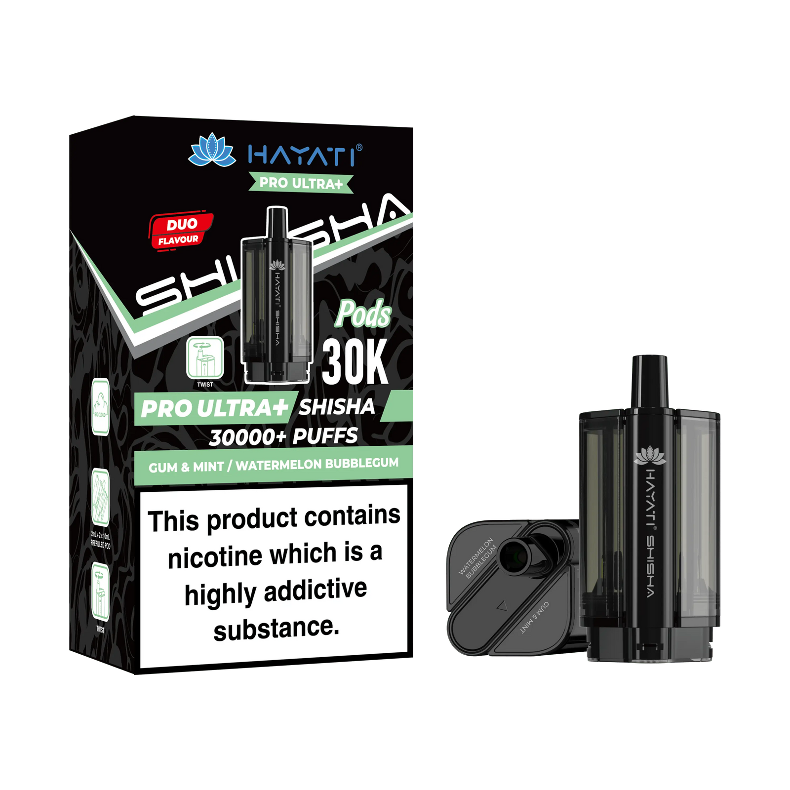 Hayati Pro Ultra Plus Shisha 30k Replacement Prefilled Pods Hayati