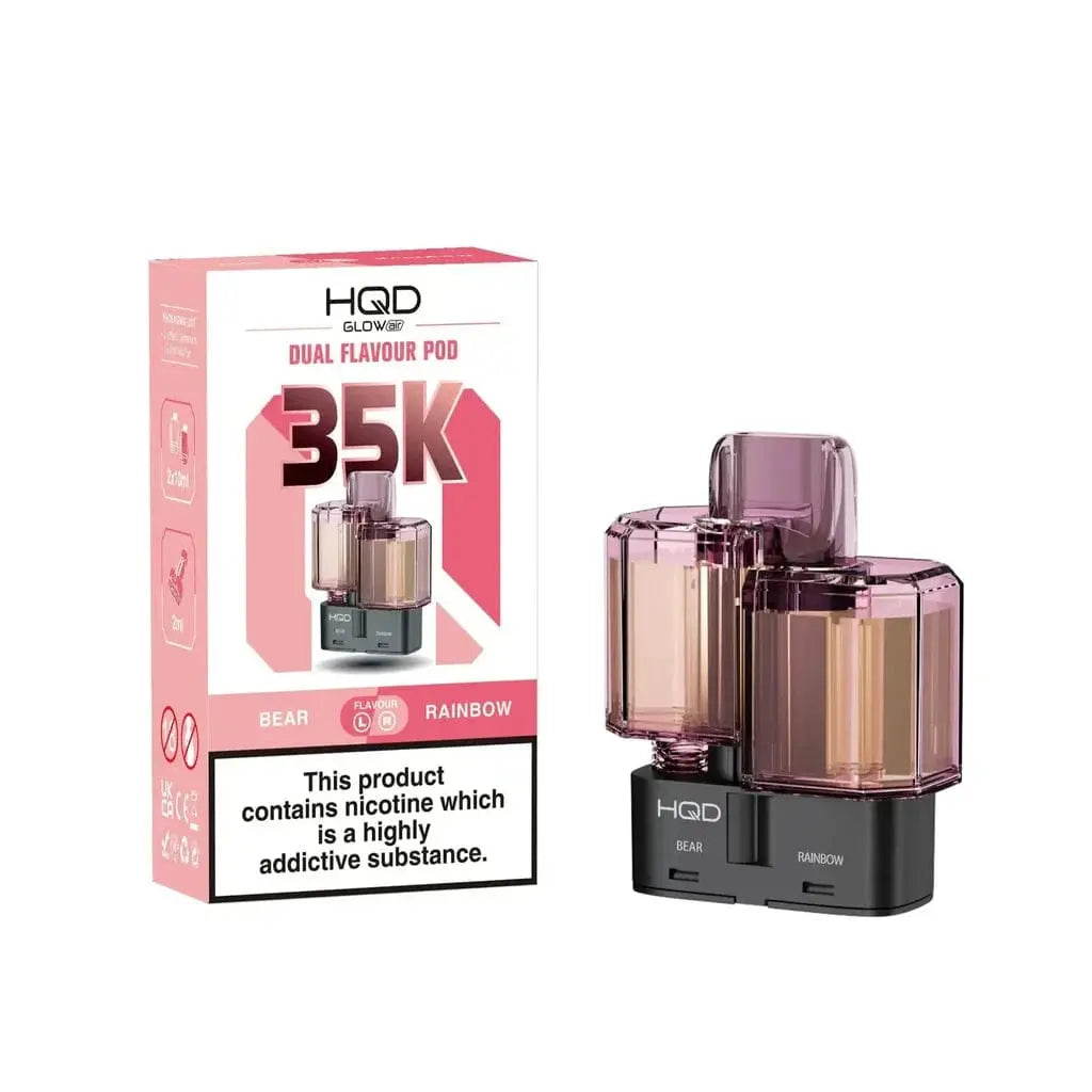 HQD Glow Air 35K & 70K Refill Pods Review – Dual-Flavour, Long-Lasting & Designed for HQD Fans in the UK Vape At Door