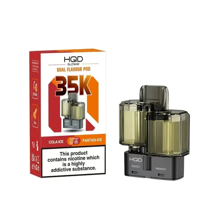 HQD Glow Air 35K & 70K Refill Pods Review – Dual-Flavour, Long-Lasting & Designed for HQD Fans in the UK Vape At Door