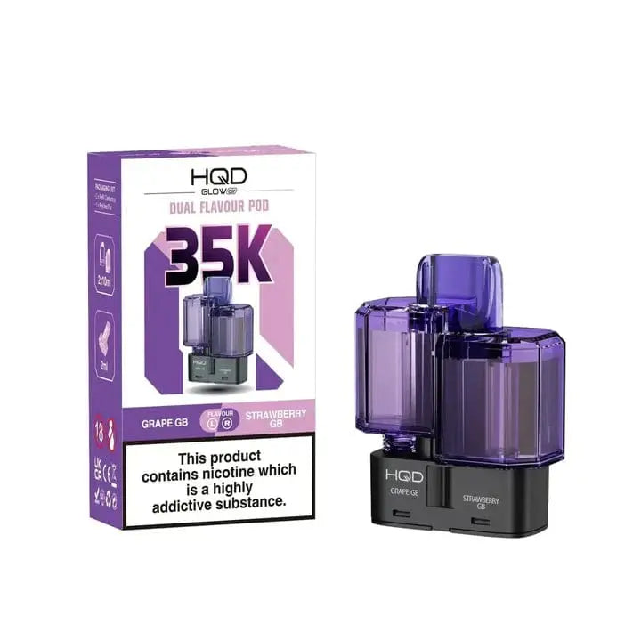 HQD Glow Air 35K & 70K Refill Pods Review – Dual-Flavour, Long-Lasting & Designed for HQD Fans in the UK Vape At Door