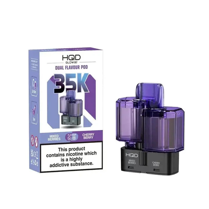 HQD Glow Air 35K & 70K Refill Pods Review – Dual-Flavour, Long-Lasting & Designed for HQD Fans in the UK Vape At Door